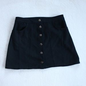 Express Suede Button Down Skirt